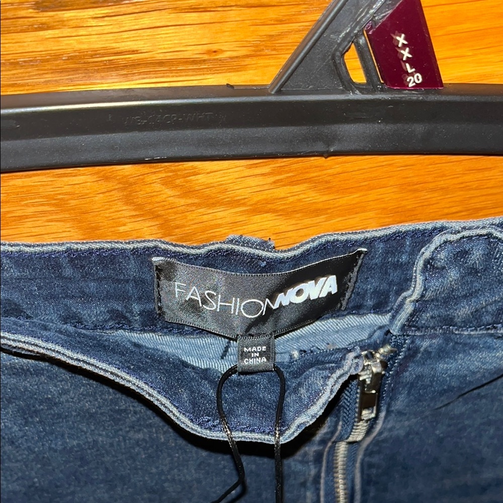 Fashion Nova Dark Blue Flare Jeans